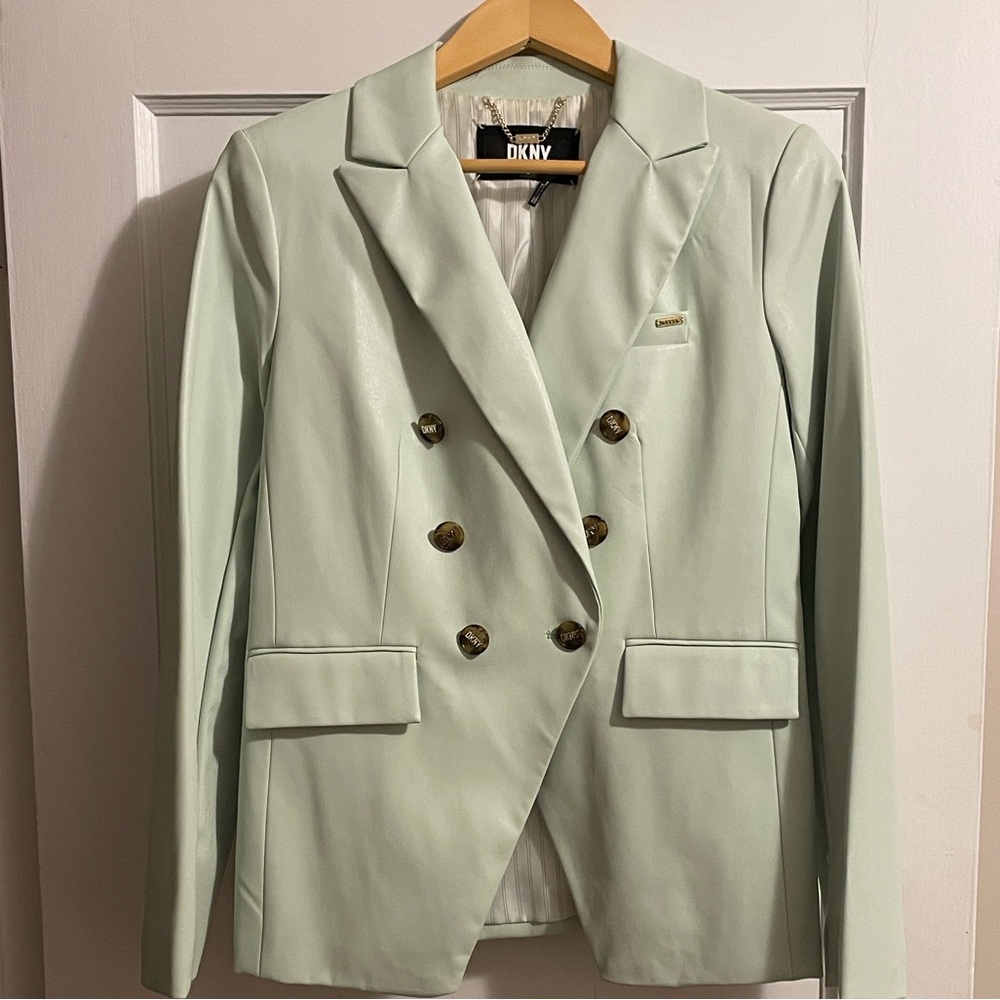 DKNY Women's Mint Double-Breasted Blazer
